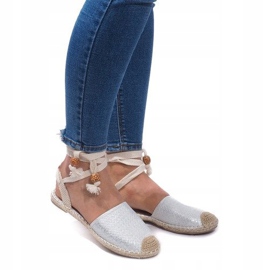 Sandálias Alpercatas Ballerinas Ballerinas 30550 Silver prata cinza 1