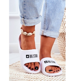Chinelos femininos Big Star Air White GG274A026 branco 1