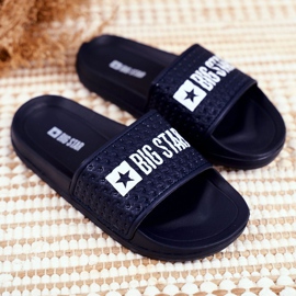 Chinelos infantis Big Star Azul marinho acolchoado GG374802 azul-marinho 1