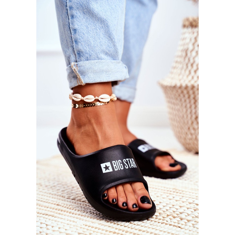 Chinelos femininos Big Star Air Black GG274A025 preto 1