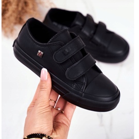 Sapatilhas de sapatos infantis Big Star com velcro preto GG374009 2 Sapatilhas de sapatos infantis Big Star com velcro preto GG374009 2