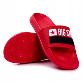 Chinelos masculinos Big Star Classic Vermelho GG174939 branco preto 2