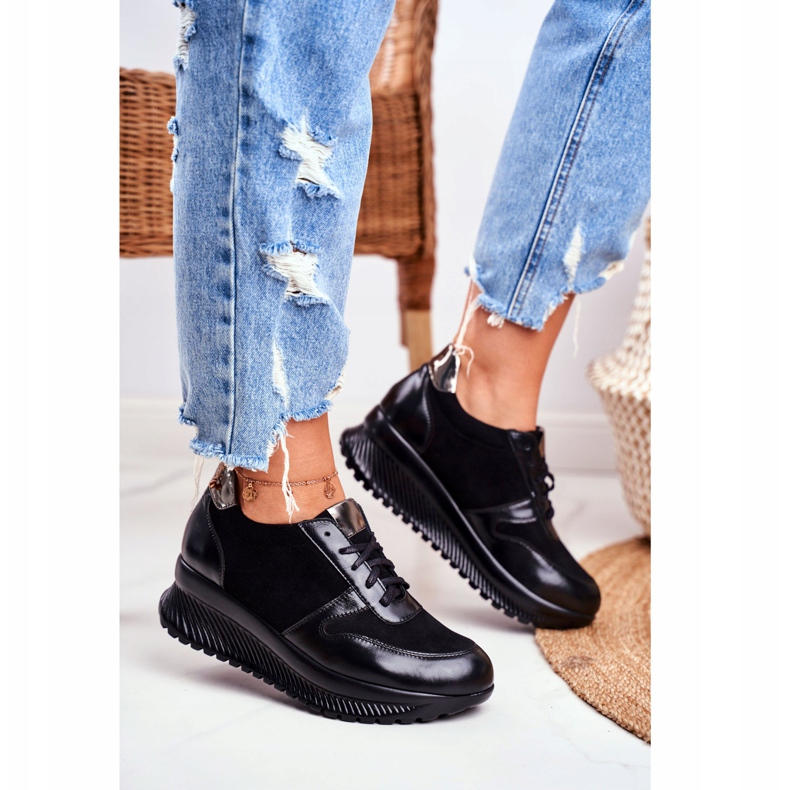 ESKA Calçados Esportivos Femininos Couro Preto Gianna 2