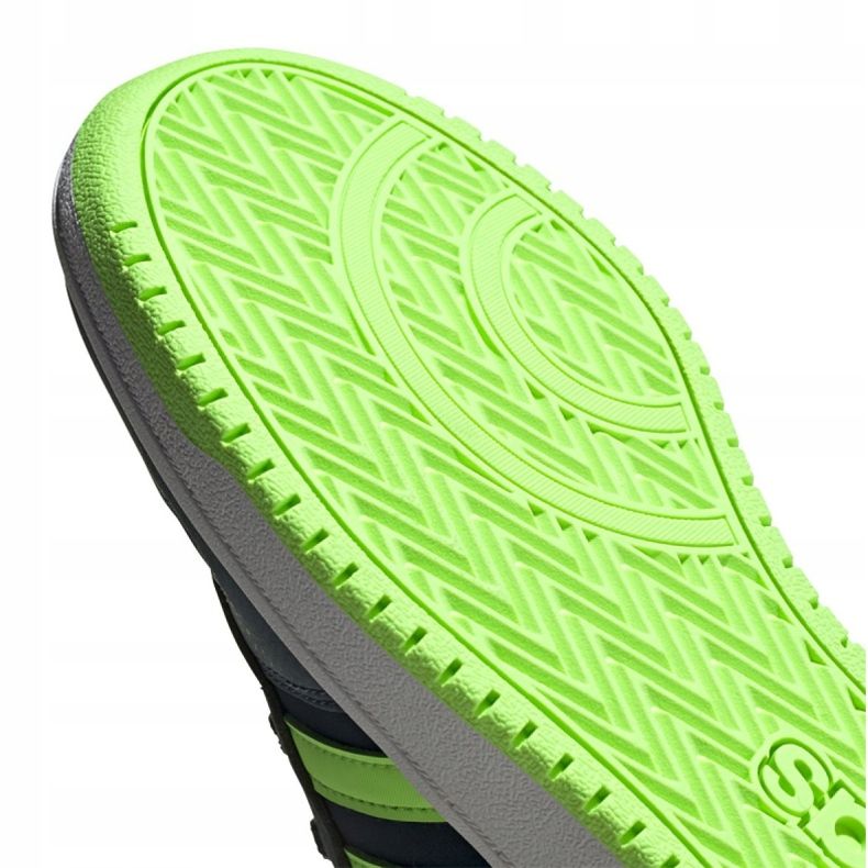 Tênis Adidas Hoops 2.0 Jr FW3171 preto azul marinho verde 1