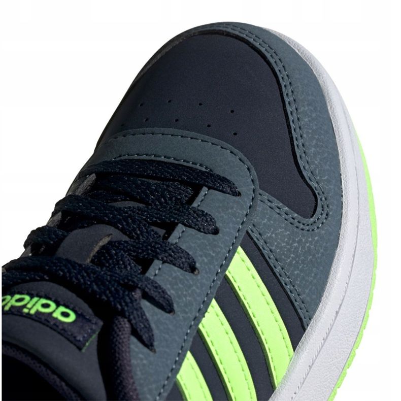 Tênis Adidas Hoops 2.0 Jr FW3171 preto azul marinho verde 2