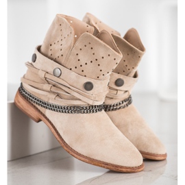 Bella Paris Botas Com Listras Decorativas bege 2 Bella Paris Botas Com Listras Decorativas bege 2