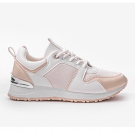 Calçados esportivos elegantes PC35 bege castanho 1