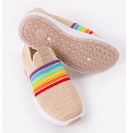 Sapatos esportivos bege BS30 castanho multicolorido 2