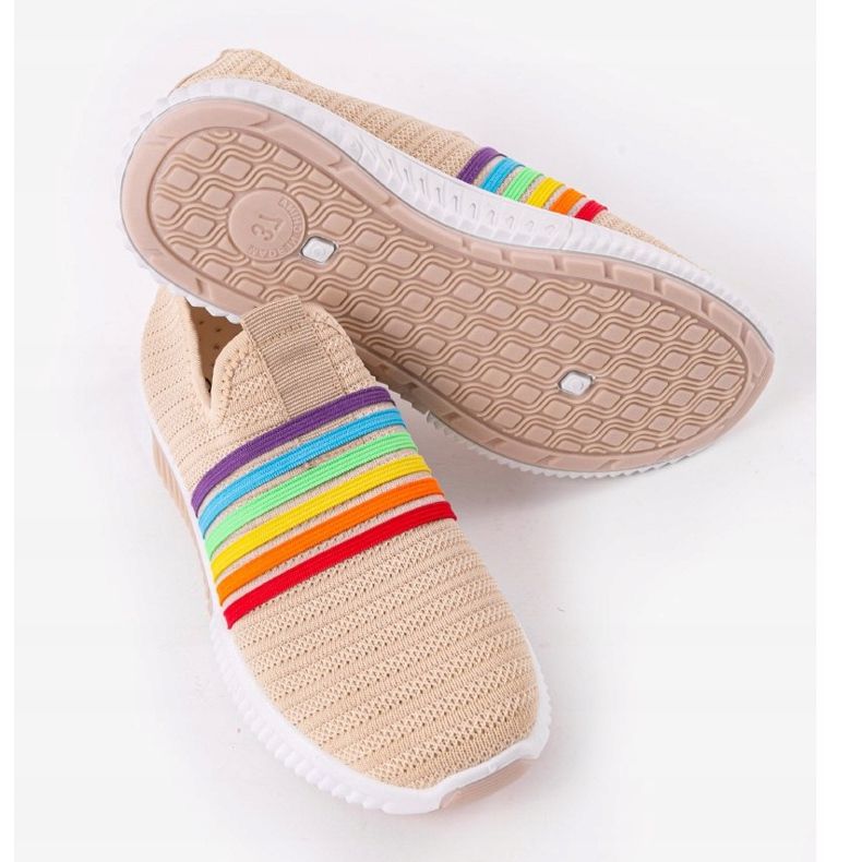 Sapatos esportivos bege BS30 castanho multicolorido 2