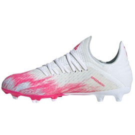 Chuteiras Adidas X 19.1 Fg Jr EG7163 multicolorido branco 2 Chuteiras Adidas X 19.1 Fg Jr EG7163 multicolorido branco 2