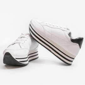 Calçados esportivos femininos da moda brancos 230-3 1