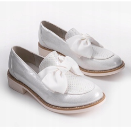 Sapatos deslizantes pretos com laço RS-WED2 prata cinza 2 Sapatos deslizantes pretos com laço RS-WED2 prata cinza 2