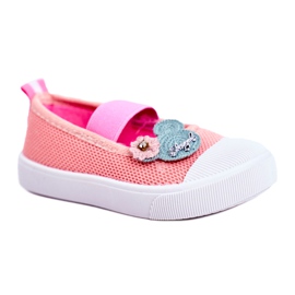 Le Scarpe Tênis infantil com Velcro Estienne de Salmão multicolorido rosa 3