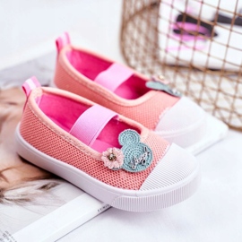 Le Scarpe Tênis infantil com Velcro Estienne de Salmão multicolorido rosa 2