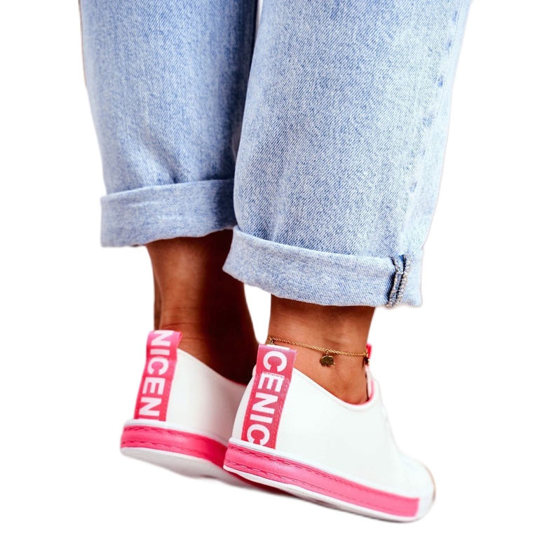 SEA Tênis clássico feminino Fuchsia Ville branco rosa 2