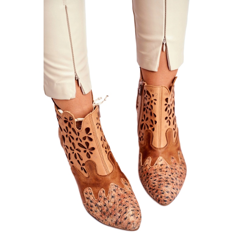 Botas femininas de salto alto Maciejka Spring Red 04369-29 bege multicolorido 2 Botas femininas de salto alto Maciejka Spring Red 04369-29 bege multicolorido 2