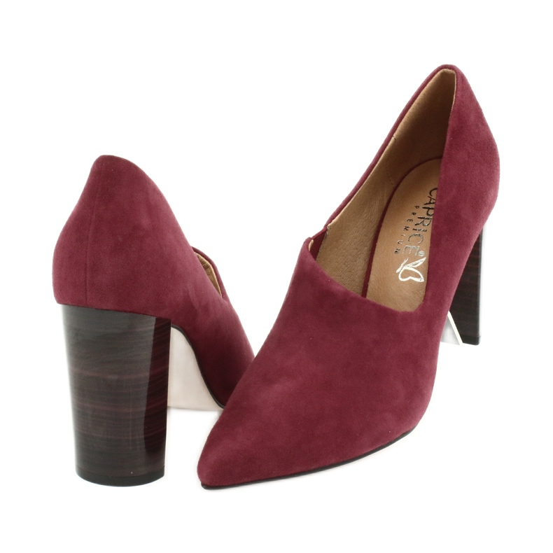 Caprice Sapatos/vinho femininos da Borgonha feminina 24402 vermelho 3