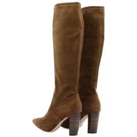 Botas femininas Caprice 25501-25 trecho conhaque multicolorido 4