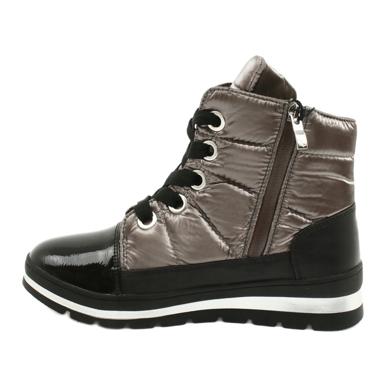 Botas de neve marrons, membrana Caprice 26212 marrom preto 1