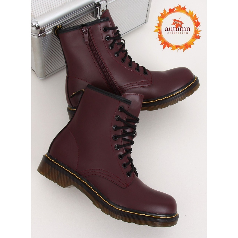 Botas de amarrar marrom NC1019 Vinho Tinto vermelho multicolorido 1