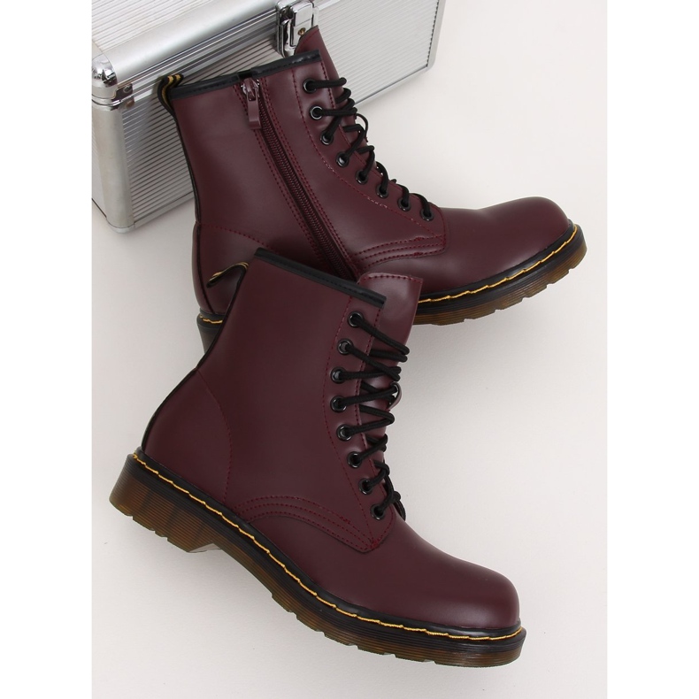 Botas de amarrar marrom NC1019 Vinho Tinto vermelho multicolorido 2