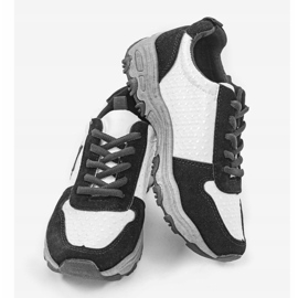 Tênis esportivos pretos da moda com a estrela G-114 branco 2