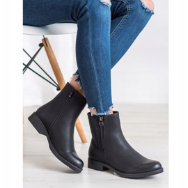 J. Star Botas de cano altas com couro ecológico preto 2 J. Star Botas de cano altas com couro ecológico preto 2