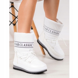 GOLL Use botas de neve clássicas branco 2