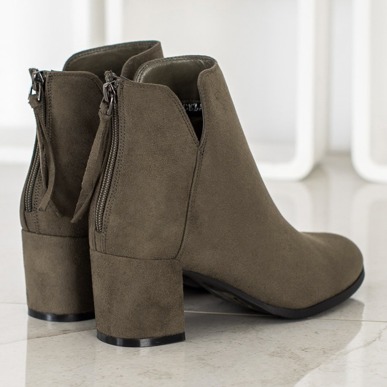 Botas Zipper VINCEZA multicolorido verde 1