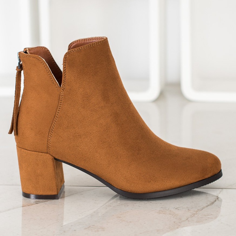 Botas Zipper VINCEZA castanho 2