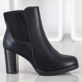 J. Star Botas elegantes de salto alto preto 2
