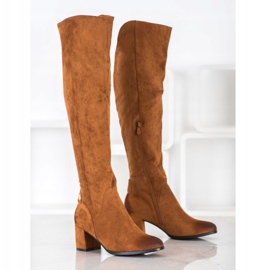 Botas altas VINCEZA castanho 1 Botas altas VINCEZA castanho 1