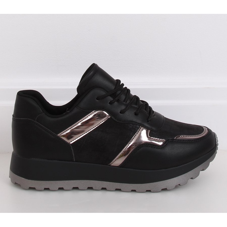 Sapatos esportivos femininos negros 2019-447 Preto 1