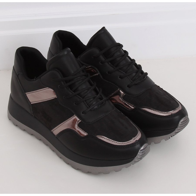 Sapatos esportivos femininos negros 2019-447 Preto 2