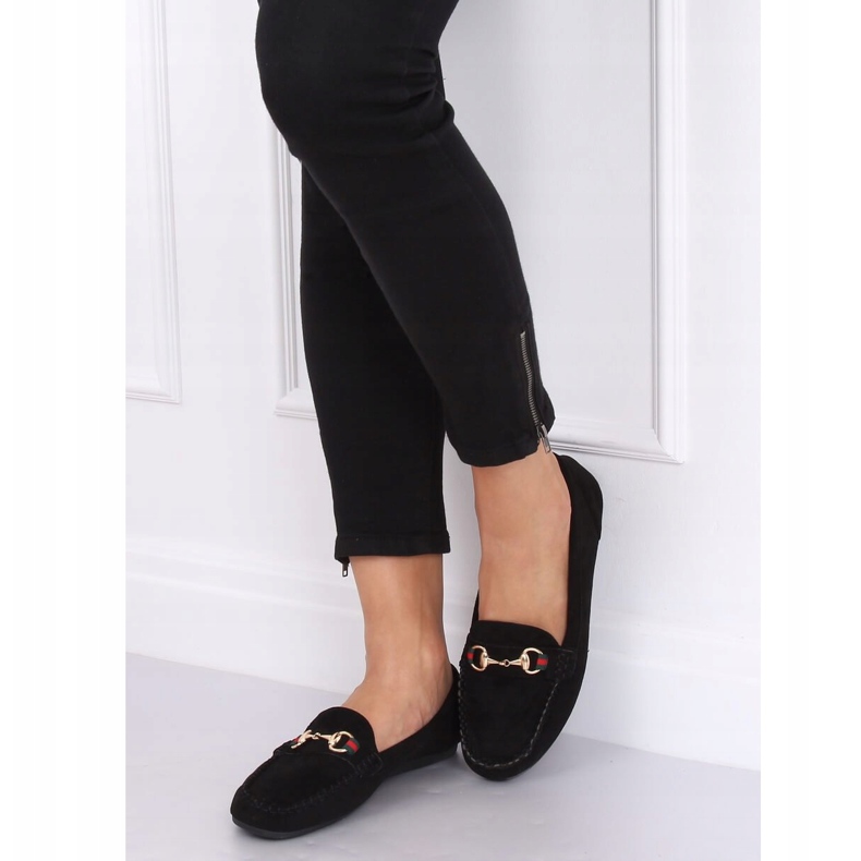 Mocassins femininos negros CH-1M16 Preto 1