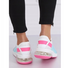 Calçados esportivos femininos brancos F-3336 WHITE / FUSHIA rosa 1