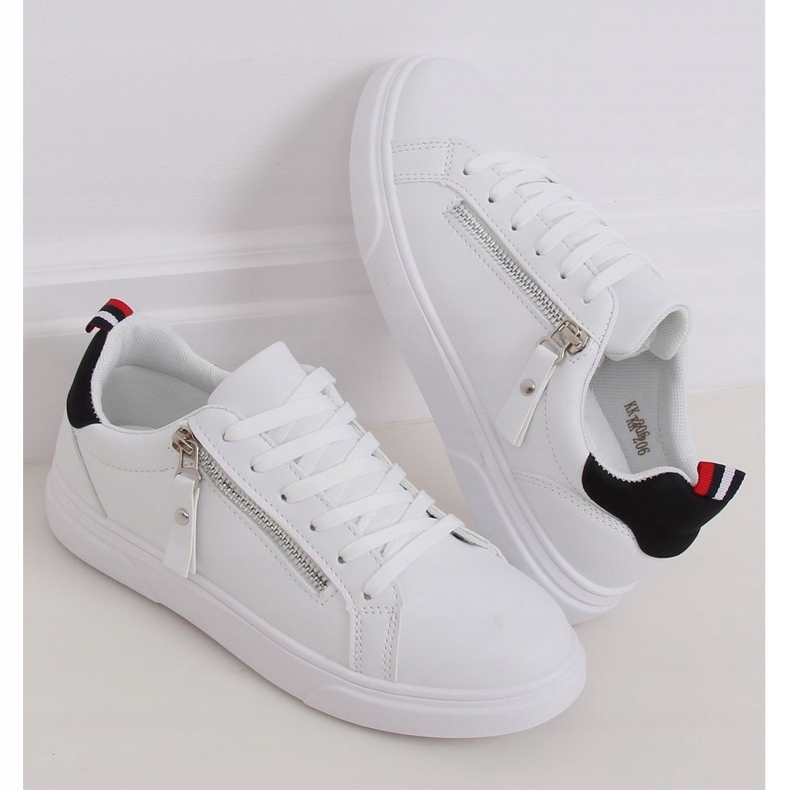 Tênis feminino branco KK-206 WHITE / BLACK 1