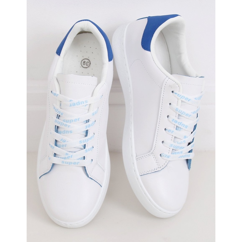 Tênis feminino branco 5G-2 Blue azul 2