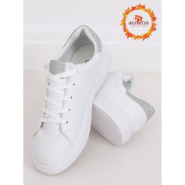 Tênis feminino branco C941 prata 1