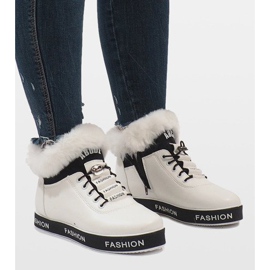 Botas de camurça de pele com isolamento branco NB252P-1 1 Botas de camurça de pele com isolamento branco NB252P-1 1