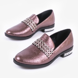 Sapatos baixos marrons femininos C18-6251 vermelho multicolorido 1 Sapatos baixos marrons femininos C18-6251 vermelho multicolorido 1