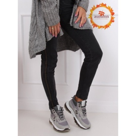 Tênis esportivos de cano alto cinza 2000-C03 Grey 1