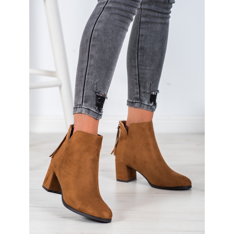 Botas Zipper VINCEZA castanho 1