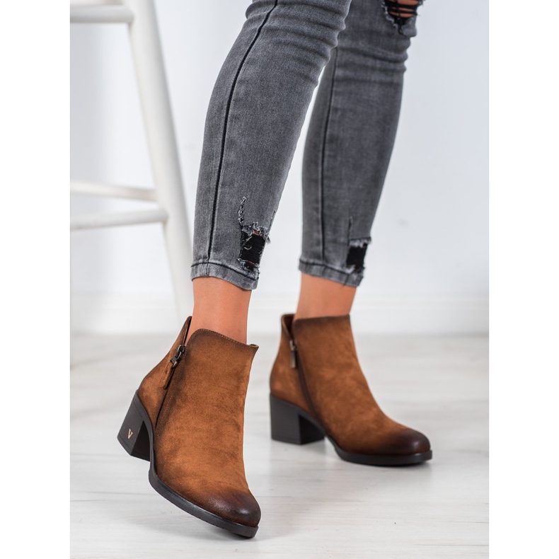 Botas de camurça VINCEZA castanho 2