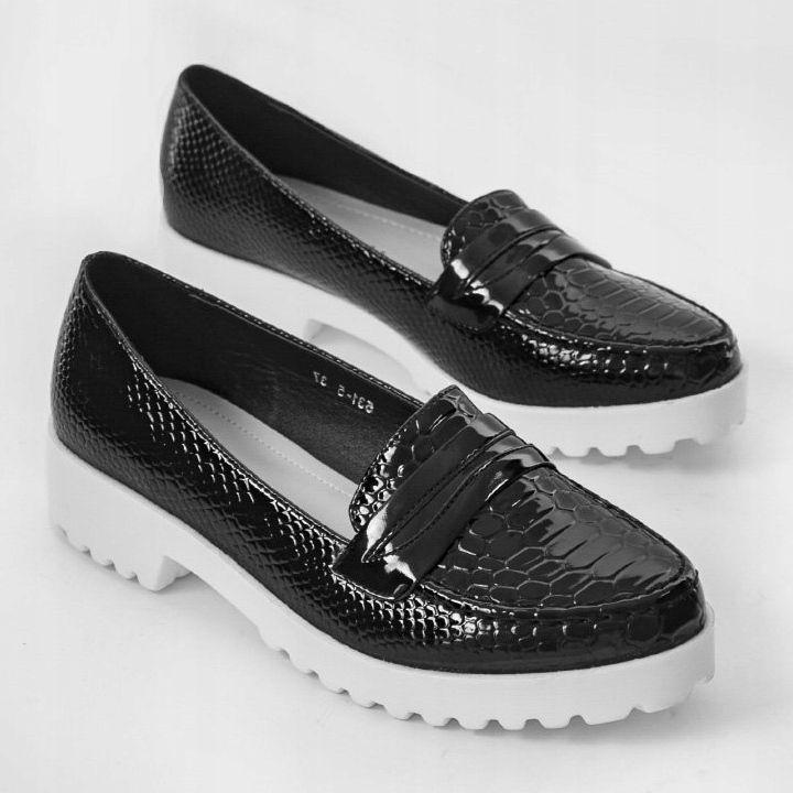 Sapatos deslizantes pretos com laço RS-WED2 2 Sapatos deslizantes pretos com laço RS-WED2 2