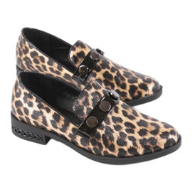 Sapatos femininos marrons C18-6257 marrom preto 1