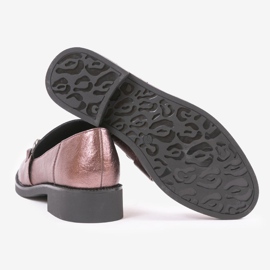 Sapatos femininos marrons slip-on C18-6292 multicolorido 2