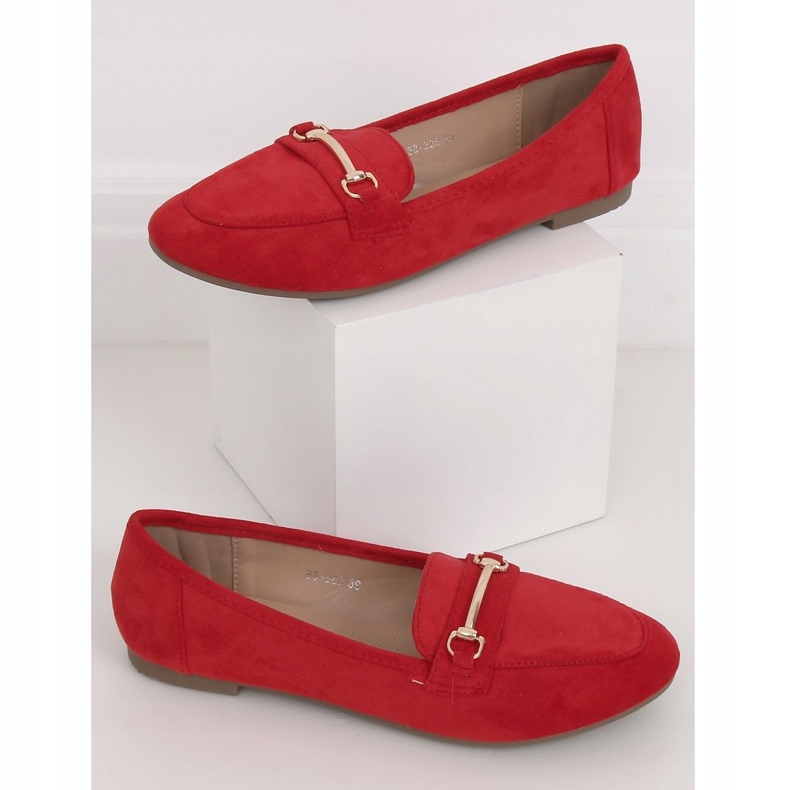 Mocassins femininos vermelhos 88-385 Vermelho 1