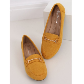 Mocassins femininos mel 88-385 amarelo 1