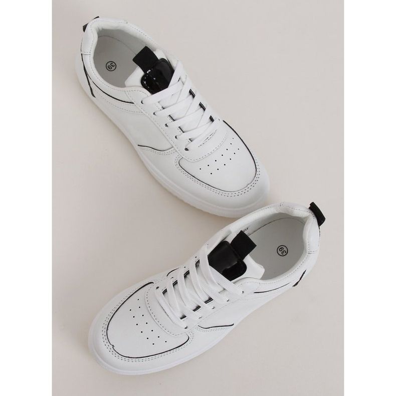 Calçados esportivos femininos brancos KK-203 WHITE / BLACK preto 1